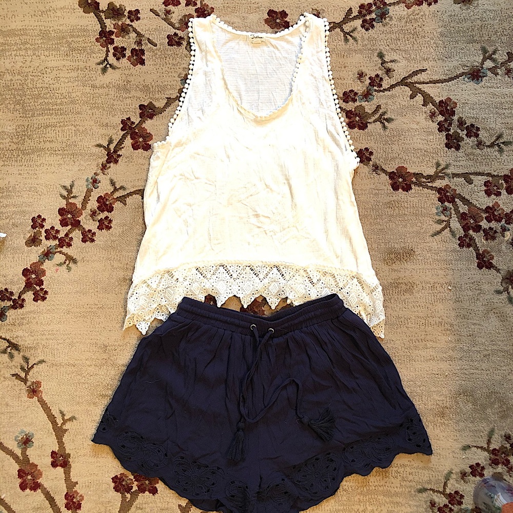 Trillium Charlotte Russe Shorts Tank Top XS Bundle